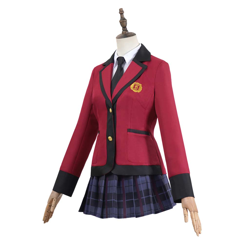 Bet (2025) Jabami Yumeko Women Red School Uniform Outfits Halloween Carnival Cosplay Costume