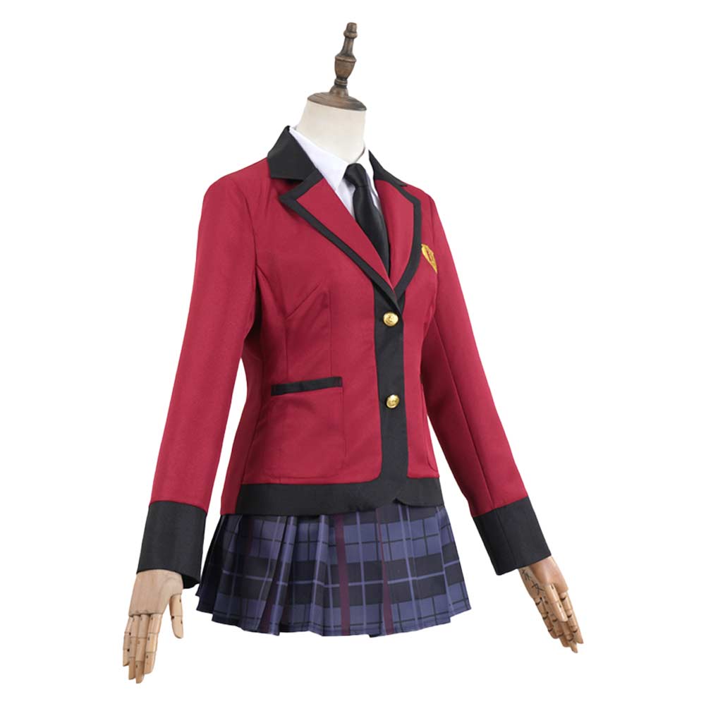 Bet (2025) Jabami Yumeko Women Red School Uniform Outfits Halloween Carnival Cosplay Costume