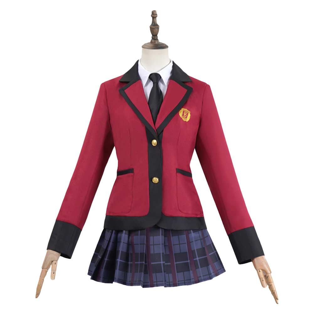 Bet (2025) Jabami Yumeko Women Red School Uniform Outfits Halloween Carnival Cosplay Costume