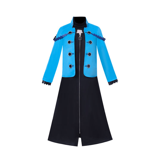 Virgin Punk Kamigori Ubu Woman Blue Uniform Halloween Carnival Party Cosplay Costume