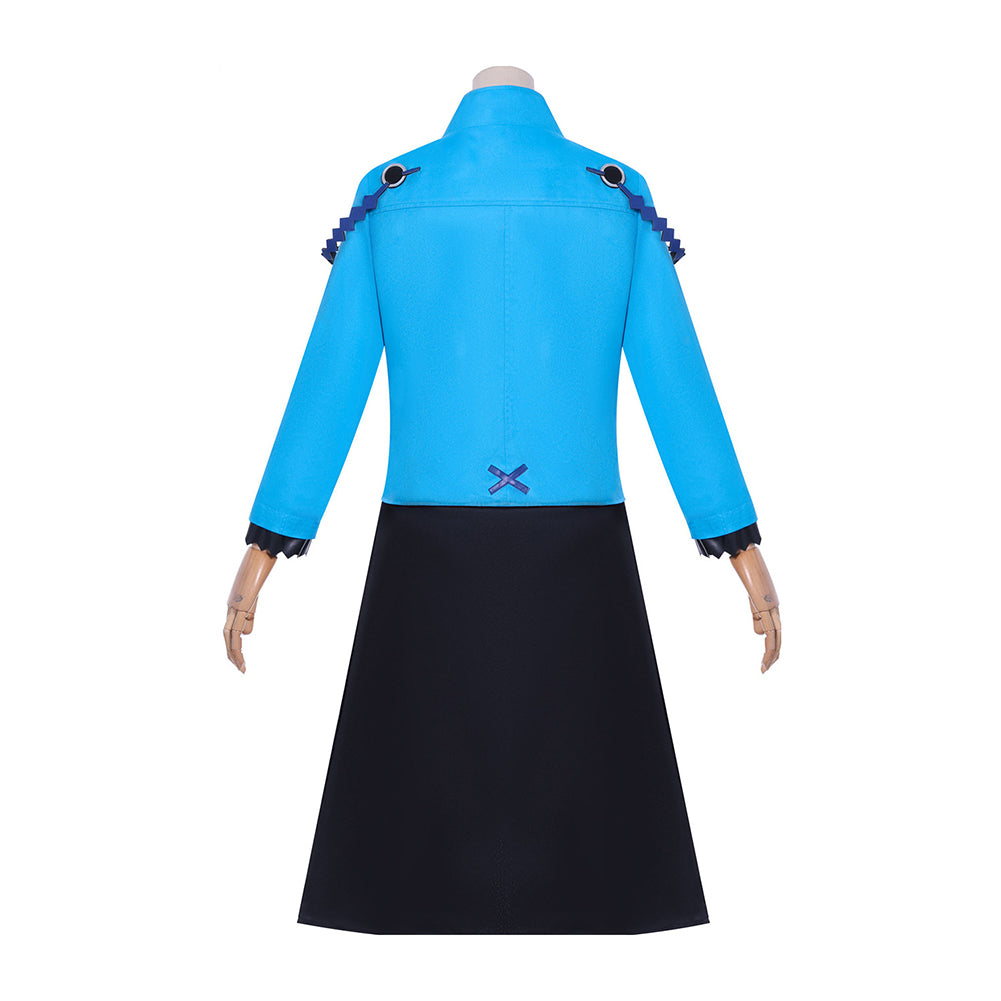Virgin Punk Kamigori Ubu Woman Blue Uniform Halloween Carnival Party Cosplay Costume