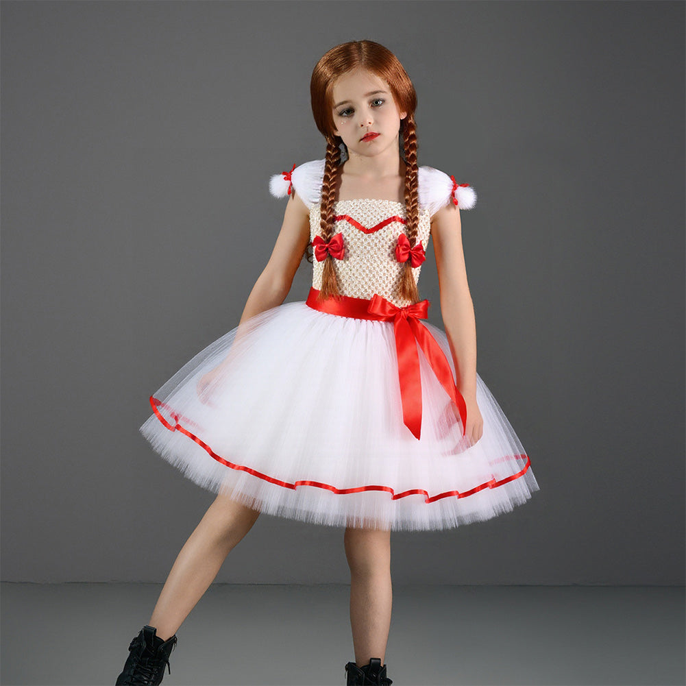 Annabelle Kids Children Tutu Skirt Outfits Halloween Carnival Party Cosplay Costume
