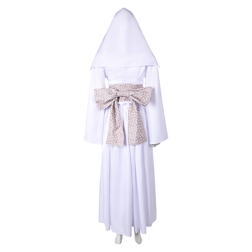 Princess Leia Women White Dress Outfits Halloween Carnival Cosplay Costume