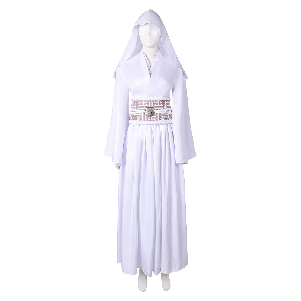 Princess Leia Women White Dress Outfits Halloween Carnival Cosplay Costume