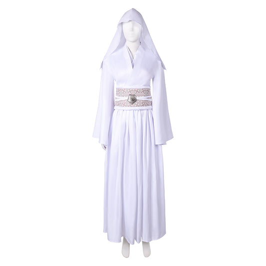 Princess Leia Women White Dress Outfits Halloween Carnival Cosplay Costume