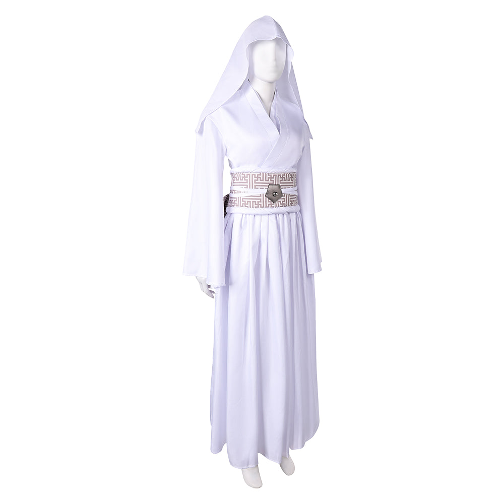 Princess Leia Women White Dress Outfits Halloween Carnival Cosplay Costume