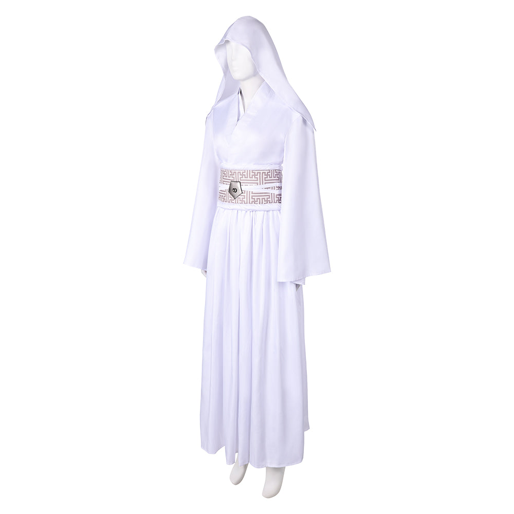 Princess Leia Women White Dress Outfits Halloween Carnival Cosplay Costume