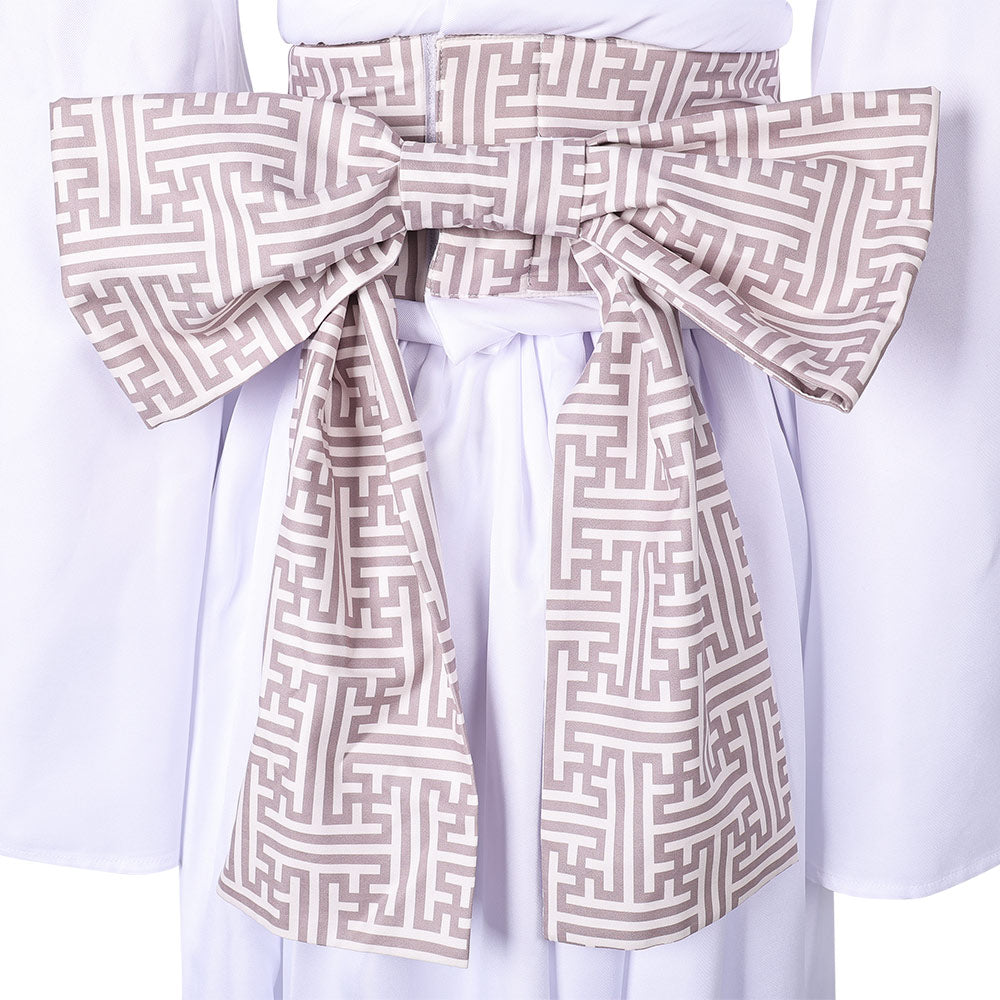 Princess Leia Women White Dress Outfits Halloween Carnival Cosplay Costume