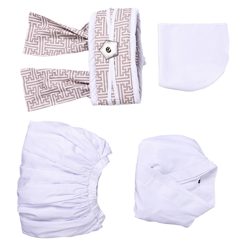 Princess Leia Women White Dress Outfits Halloween Carnival Cosplay Costume