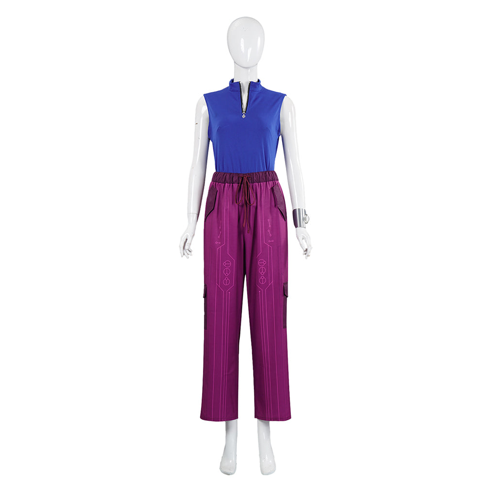 Zombies 4 Addison Purple Top Pants Set Outfits Halloween Carnival Party Cosplay Costume