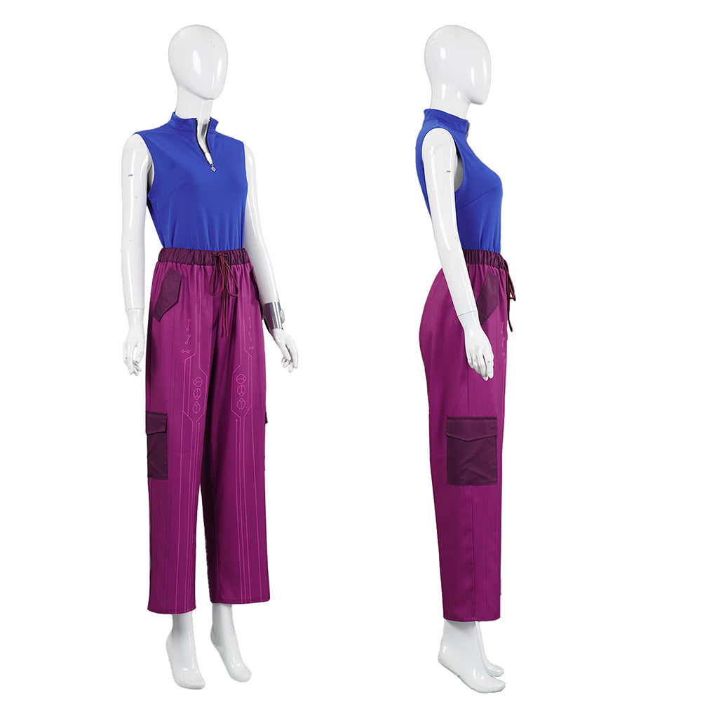 Zombies 4 Addison Purple Top Pants Set Outfits Halloween Carnival Party Cosplay Costume
