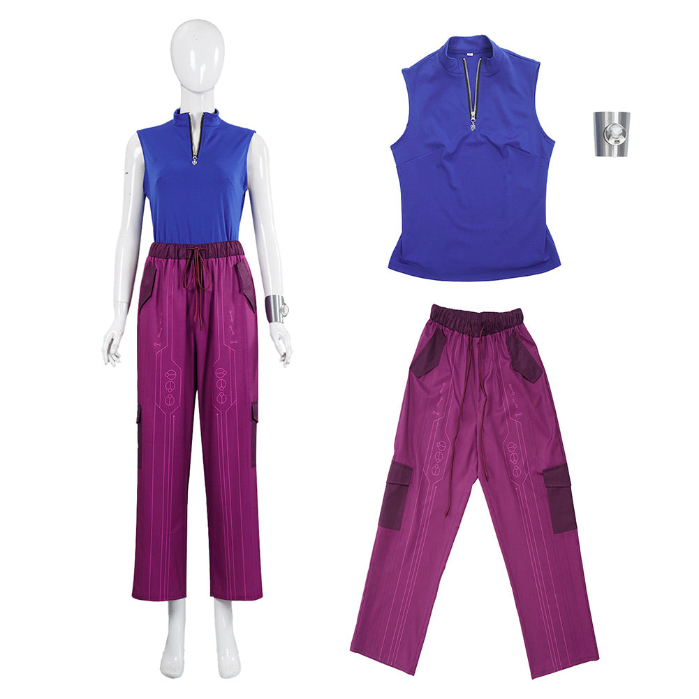Zombies 4 Addison Purple Top Pants Set Outfits Halloween Carnival Party Cosplay Costume