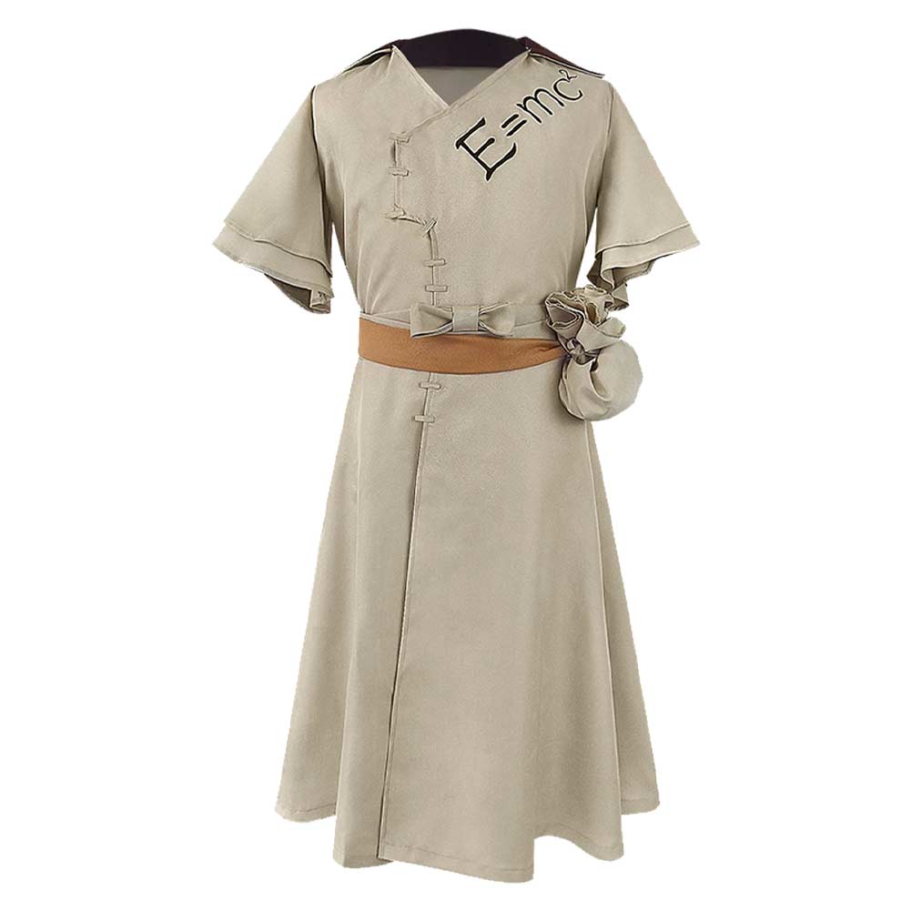 Dr.STONE Shigami Senkuu White Robe Outfits Halloween Carnival Cosplay Costume