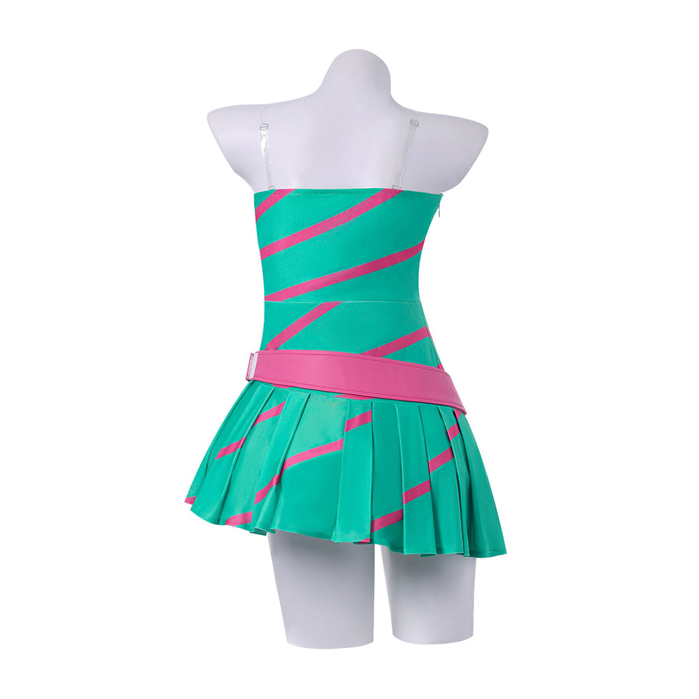 Winx Club Season 9 Stella Green Dress Halloween Carnival Party Cosplay Costume