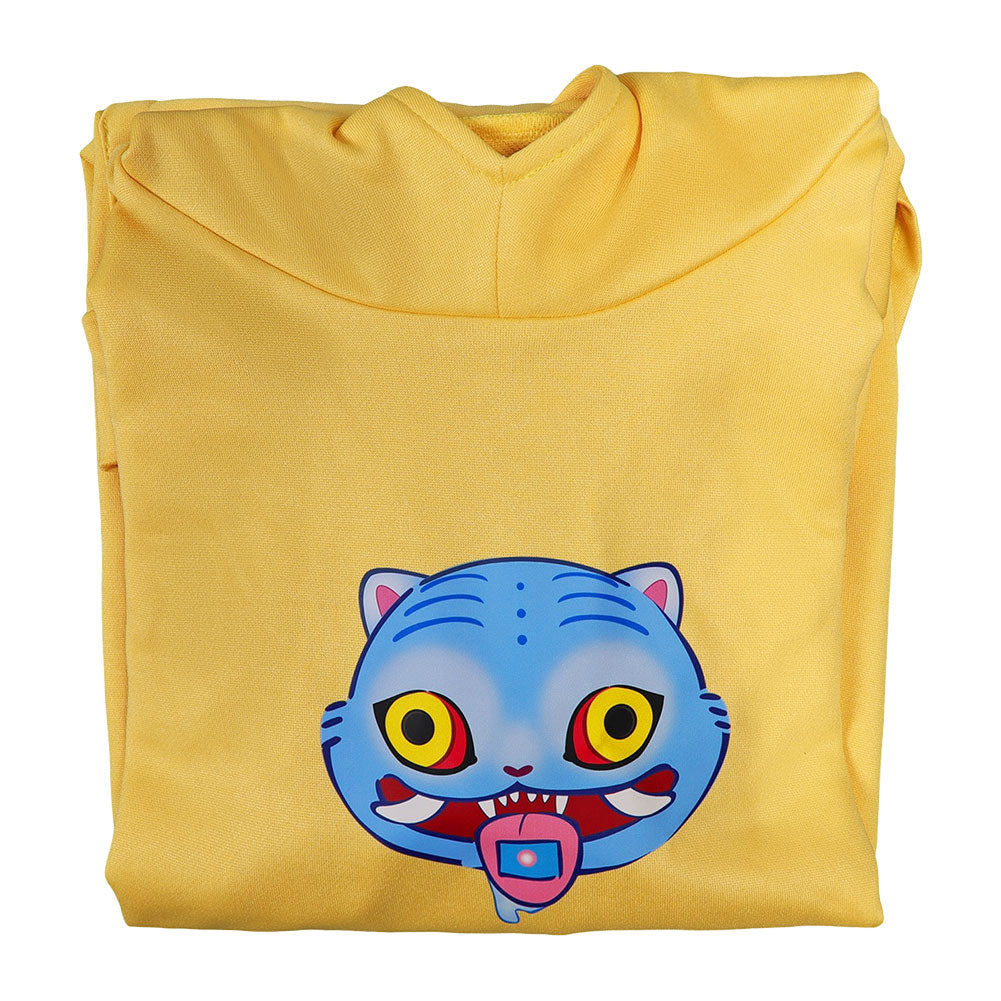 Kpop Demon Hunters Zoey Yellow Oversize Hoodie Casual Outfits Halloween Carnival Party Cosplay Costume