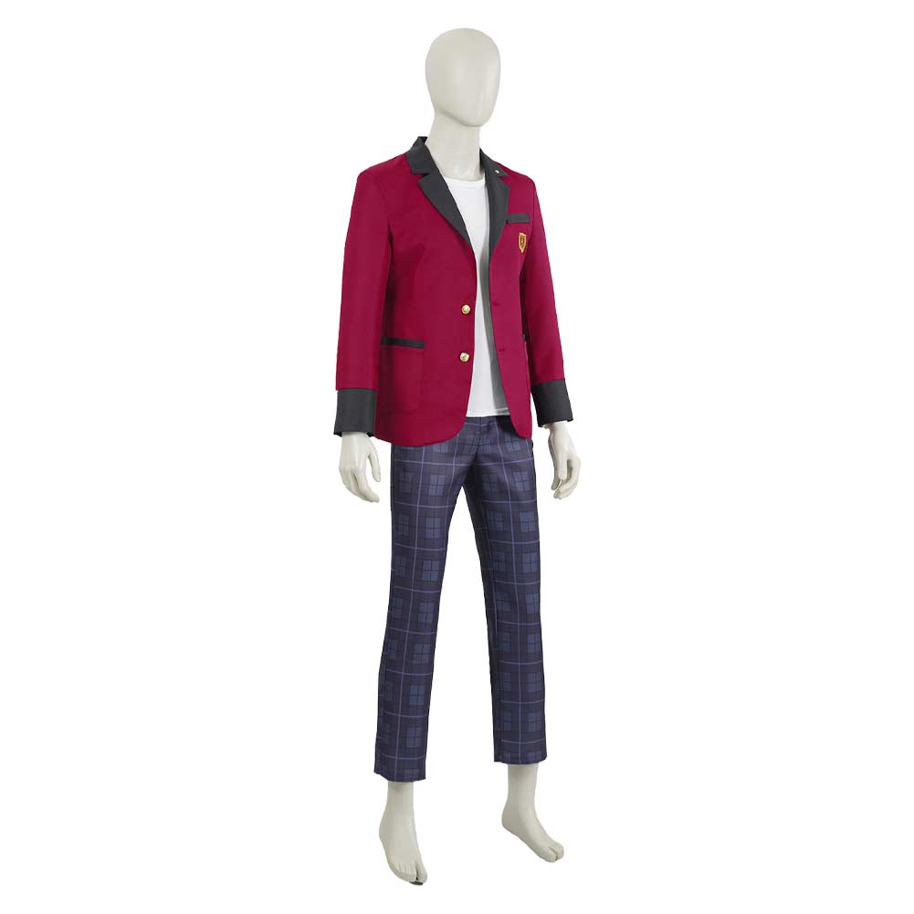 Bet (2025) Men Red School Uniform Outfits Halloween Carnival Cosplay Costume