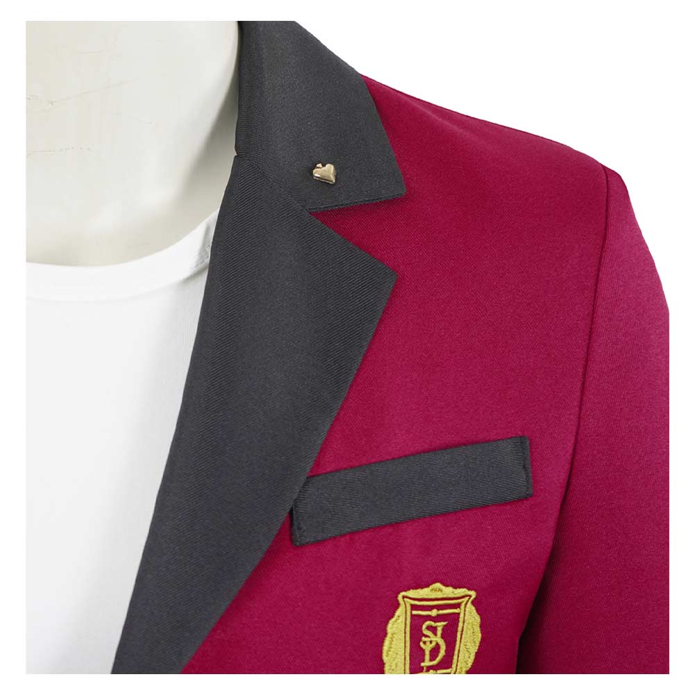 Bet (2025) Men Red School Uniform Outfits Halloween Carnival Cosplay Costume