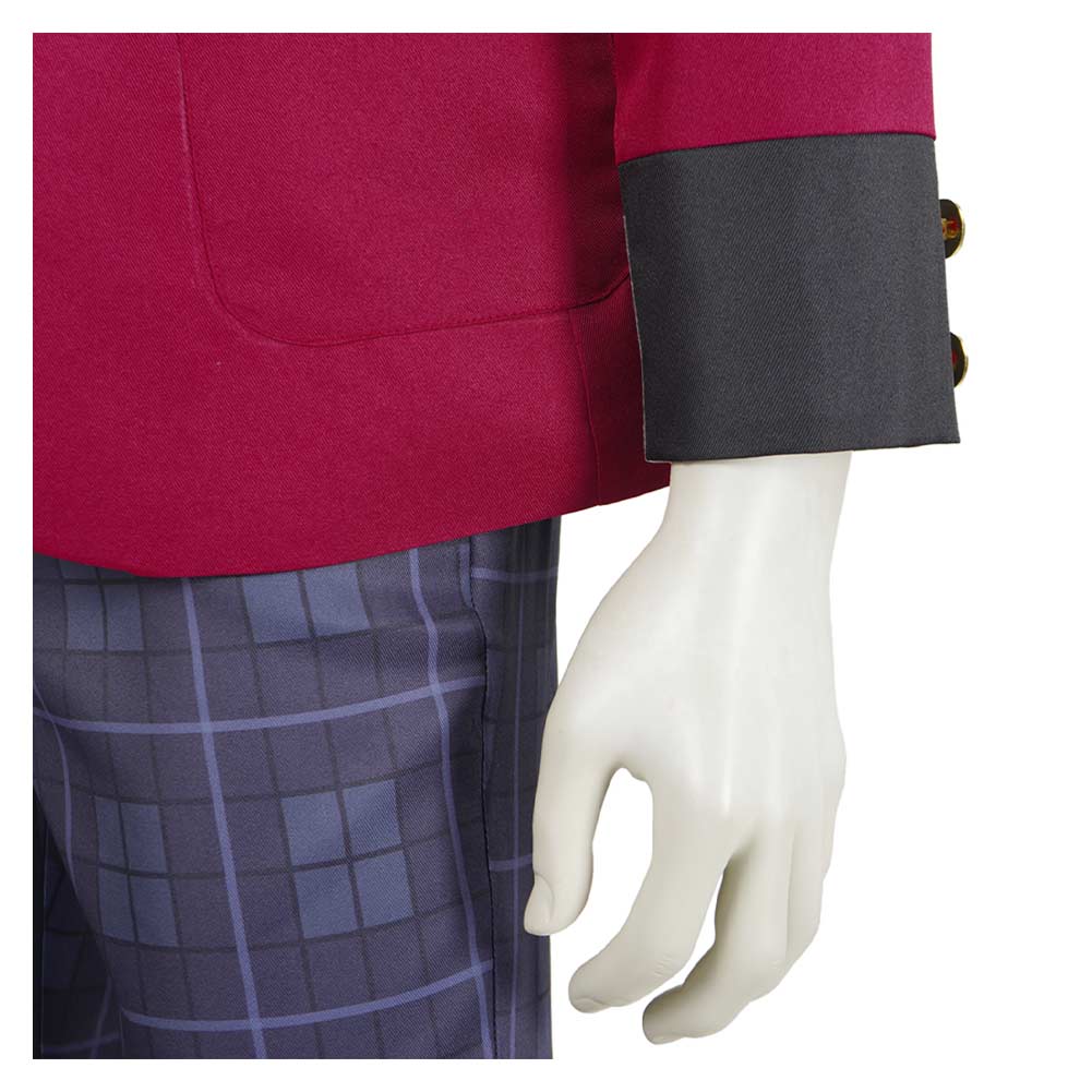 Bet (2025) Men Red School Uniform Outfits Halloween Carnival Cosplay Costume