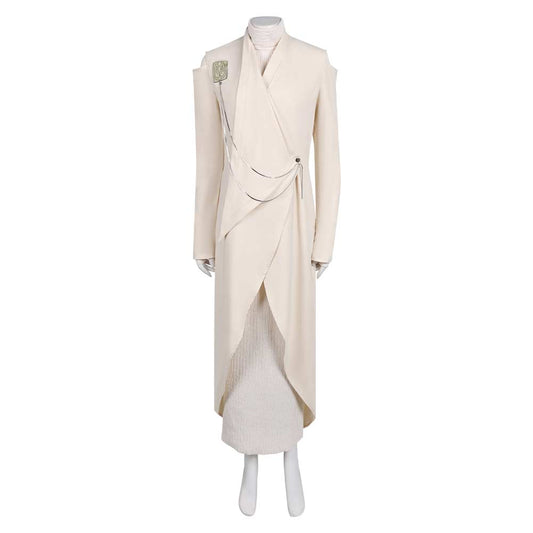 Andor Season 2 Mon Mothma Beige Formal Dress Outfits Halloween Carnival Cosplay Costume