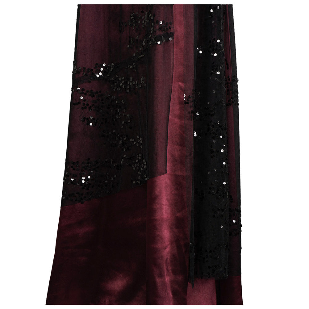 Titanic Rose Women Crimson Gown Halloween Carnival Party Cosplay Costume