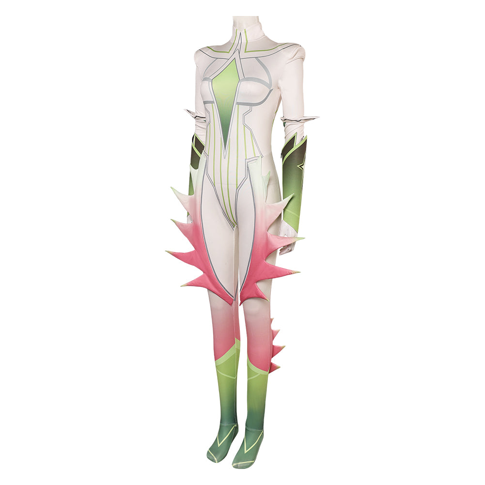 Rivals Dagger Growth & Decay Women White Jumpsuit Outfits Halloween Carnival Party Cosplay Costume