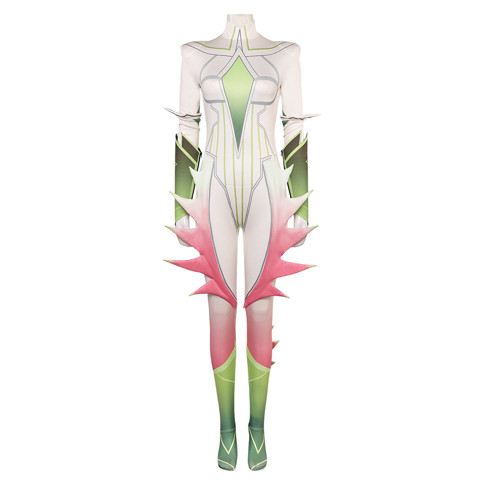 Rivals Dagger Growth & Decay Women White Jumpsuit Outfits Halloween Carnival Party Cosplay Costume
