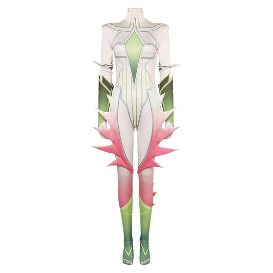 Rivals Dagger Growth & Decay Women White Jumpsuit Outfits Halloween Carnival Party Cosplay Costume