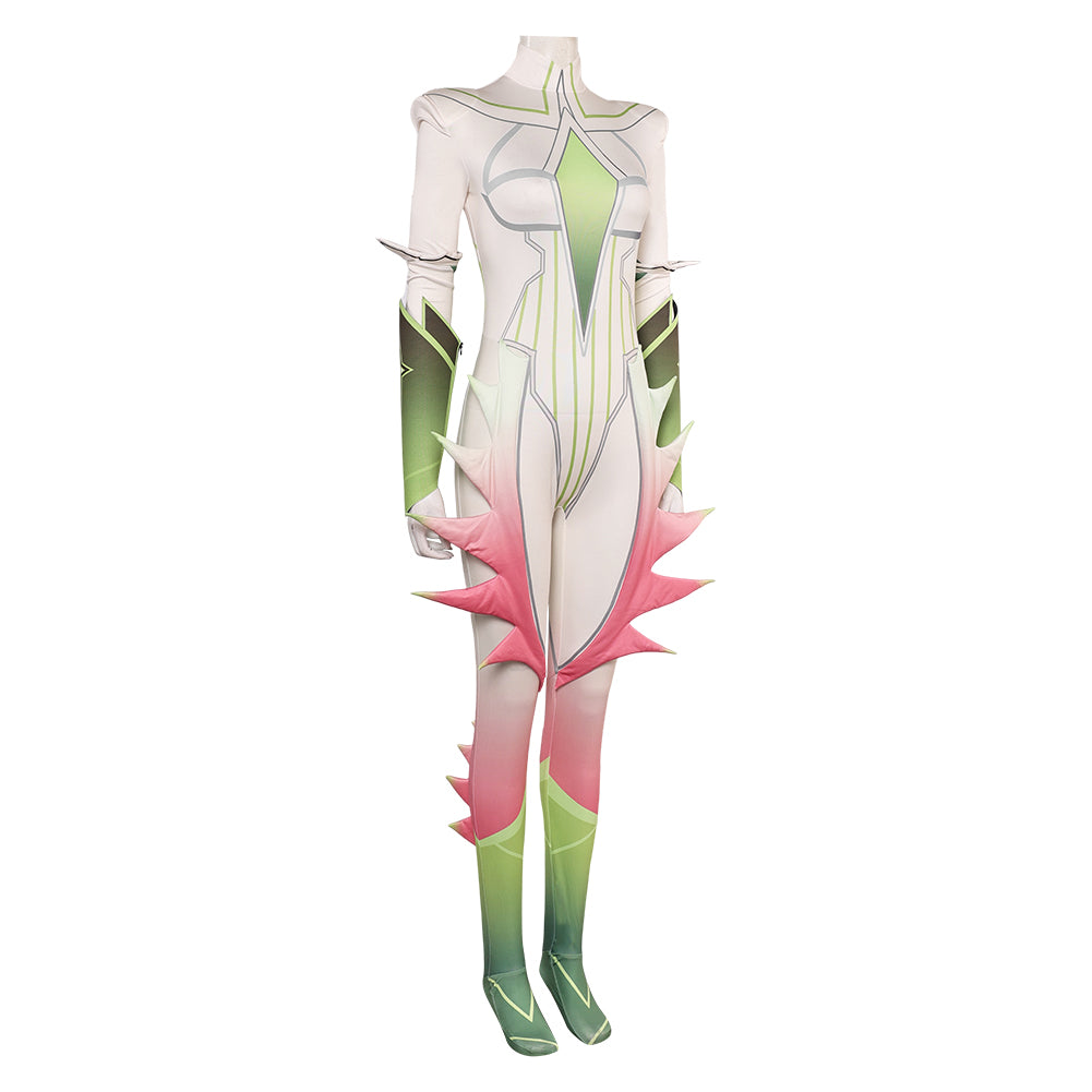 Rivals Dagger Growth & Decay Women White Jumpsuit Outfits Halloween Carnival Party Cosplay Costume