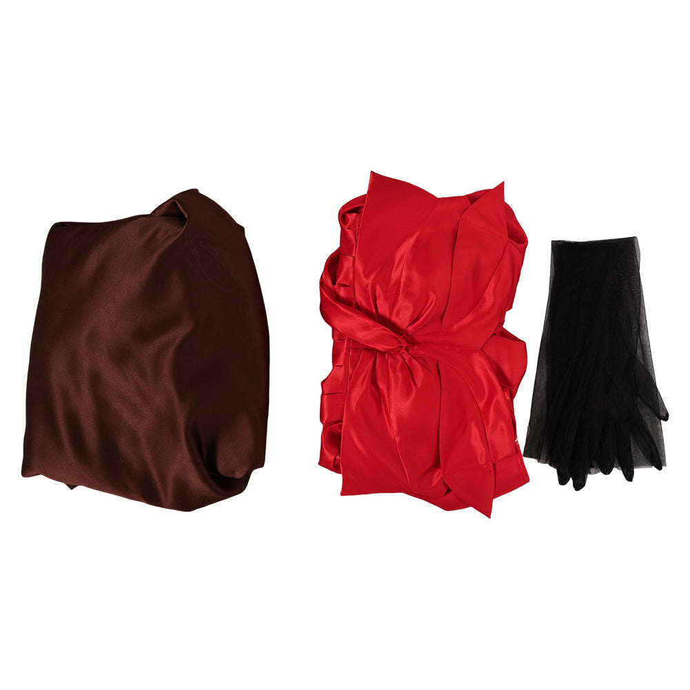 Freakier Friday Anna Coleman Red Gown Set Halloween Carnival Party Cosplay Costume