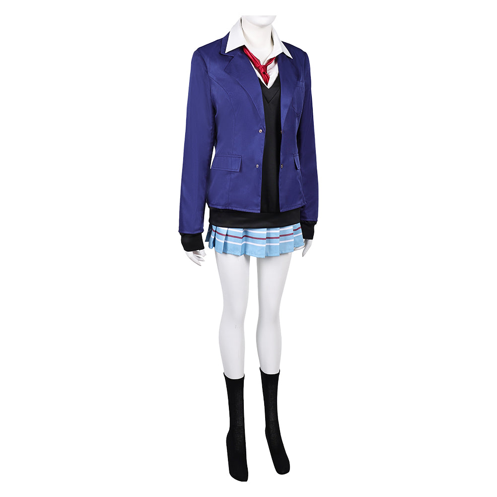 My Dress-Up Darling Kitagawa Marin Blue School Uniform Halloween Carnival Party Cosplay Costume