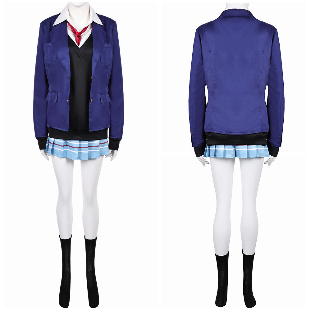My Dress-Up Darling Kitagawa Marin Blue School Uniform Halloween Carnival Party Cosplay Costume