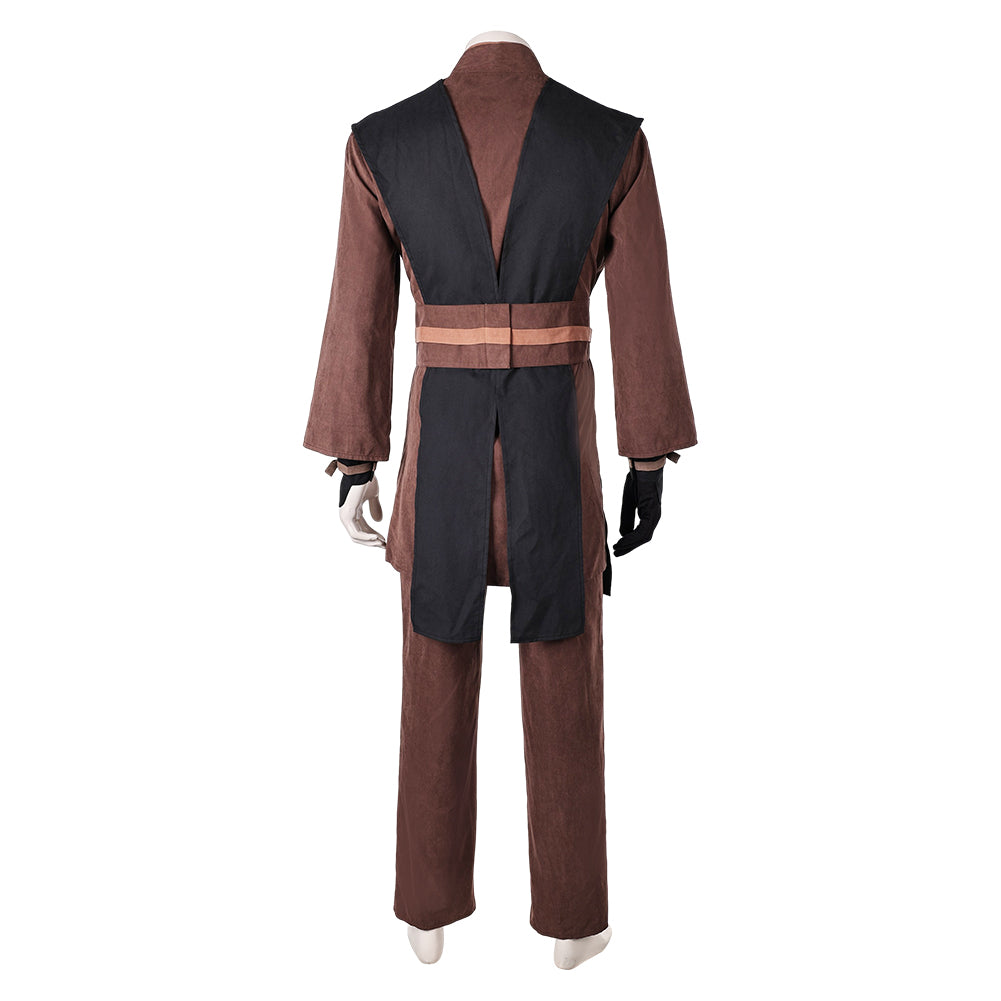 Skywalker Men Brown Robe Set Outfits Halloween Carnival Cosplay Costume