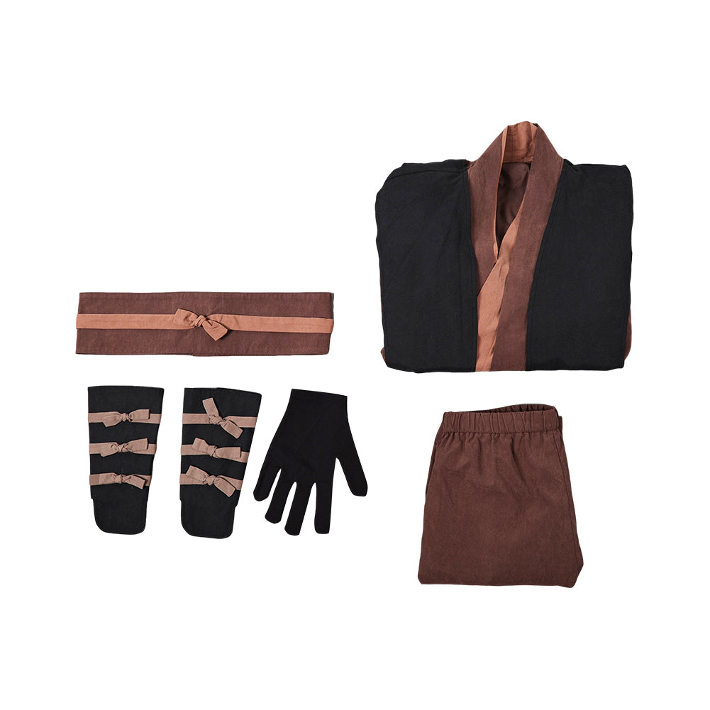 Skywalker Men Brown Robe Set Outfits Halloween Carnival Cosplay Costume