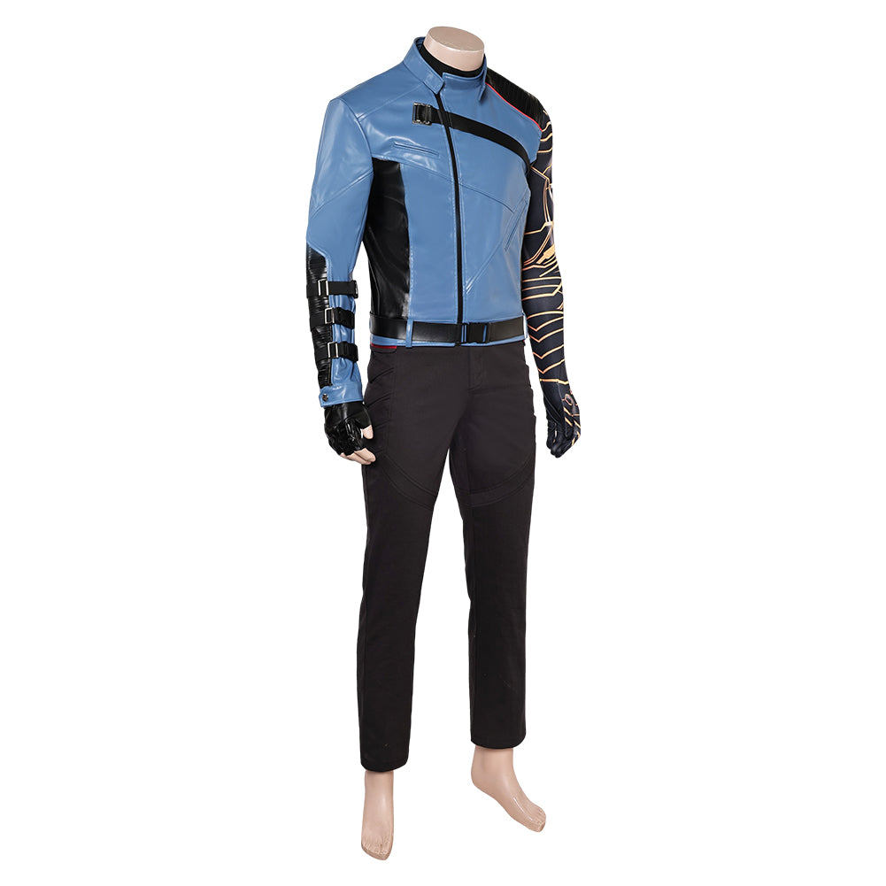 Thunderbolts(2025) Bucky Barnes Men Blue Outfits Halloween Carnival Cosplay Costume