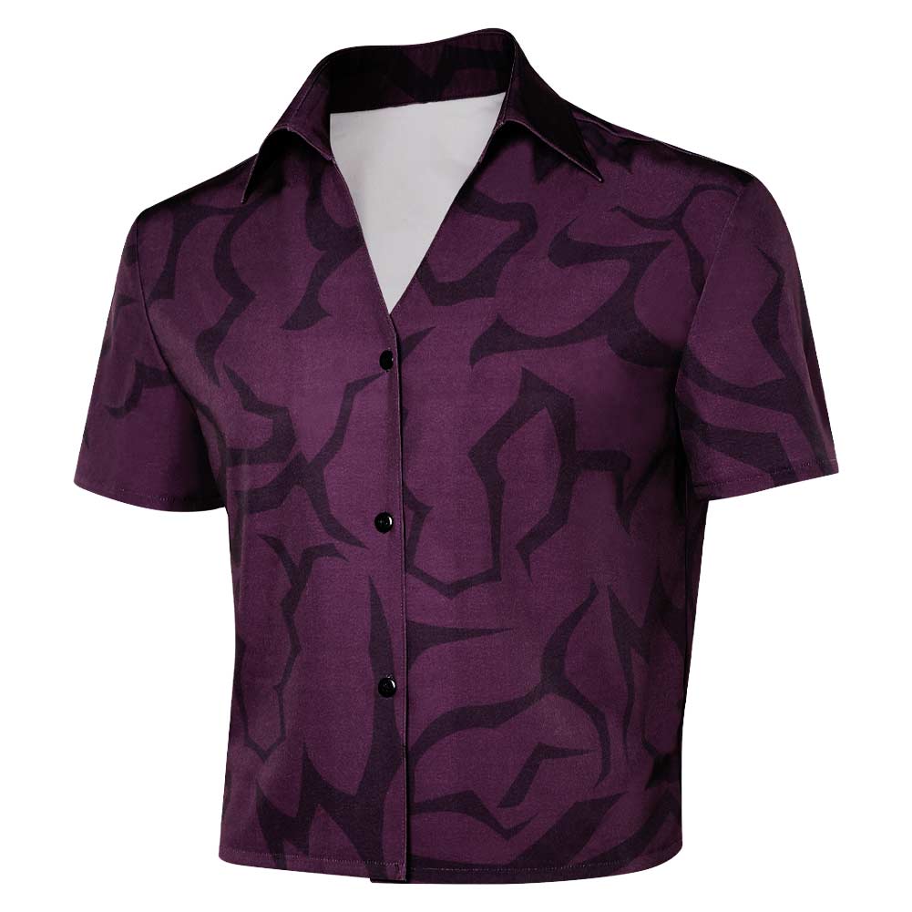 Kpop Demon Hunters Abby Men Demon Pattern Shirt Halloween Carnival Party Cosplay Costume