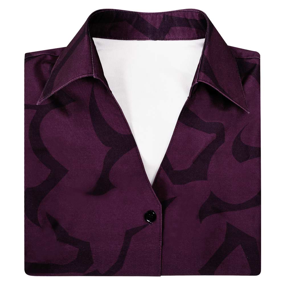 Kpop Demon Hunters Abby Men Demon Pattern Shirt Halloween Carnival Party Cosplay Costume