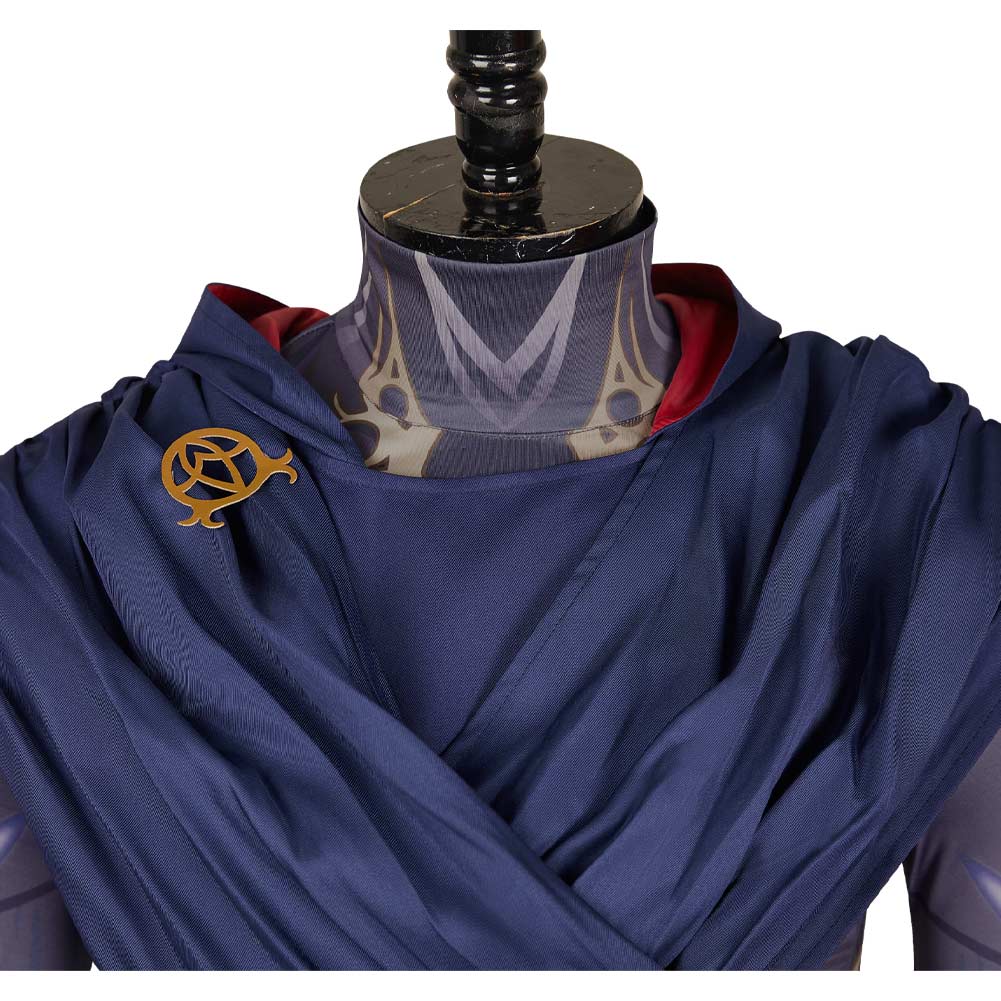Arcane: League of Legends Viktor Printed Jumpsuit Blue Robe Outfits Halloween Cosplay Costume