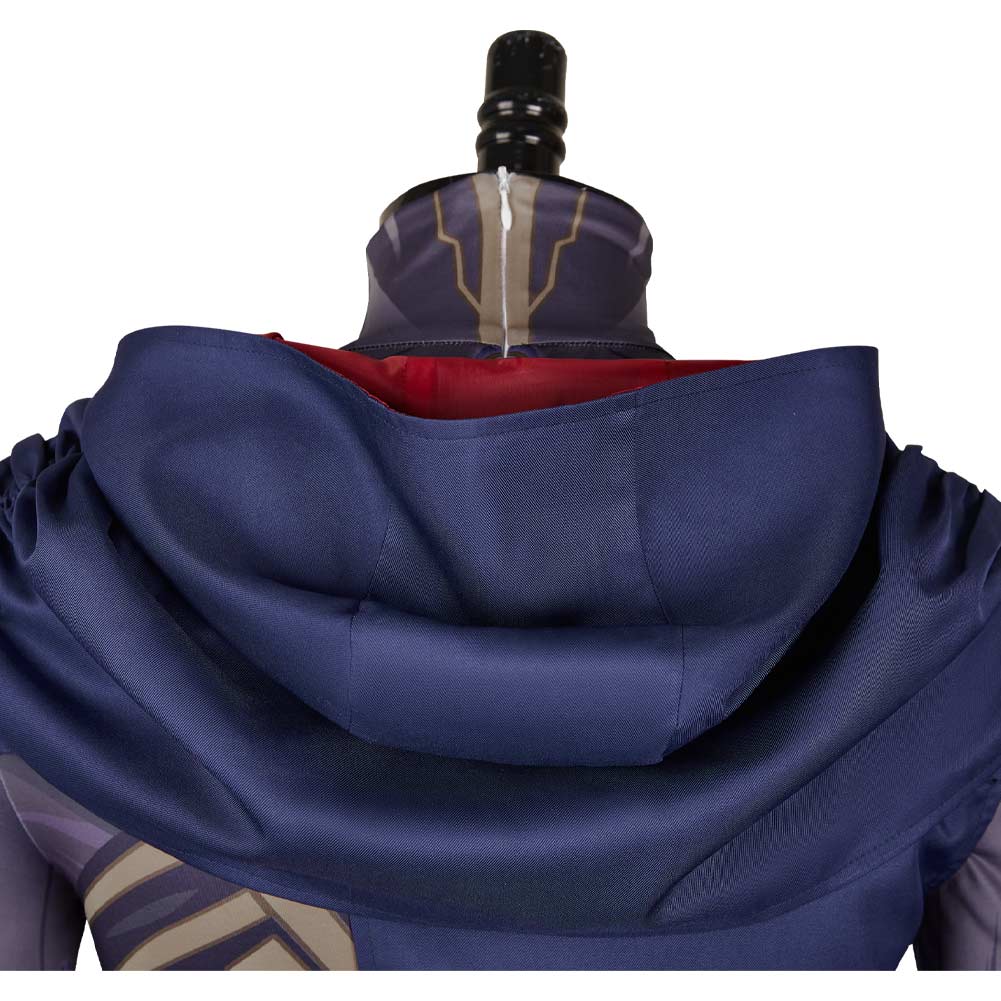 Arcane: League of Legends Viktor Printed Jumpsuit Blue Robe Outfits Halloween Cosplay Costume