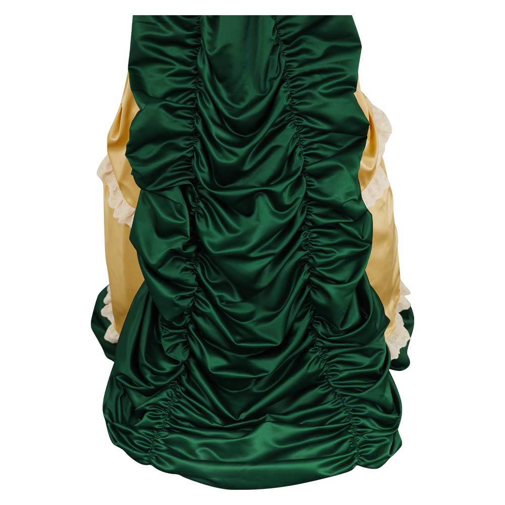 The Ugly Stepsister Elvira Green Gown Outfits Halloween Carnival Cosplay Costume