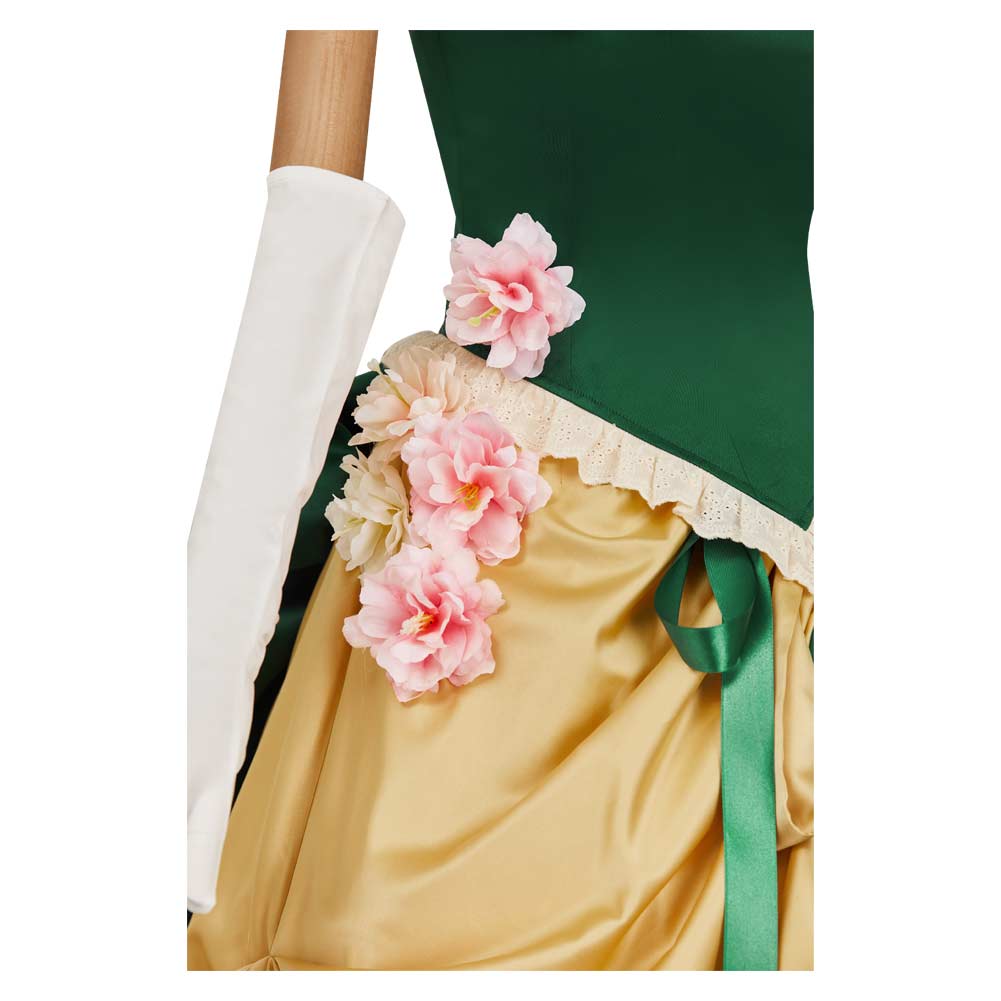 The Ugly Stepsister Elvira Green Gown Outfits Halloween Carnival Cosplay Costume