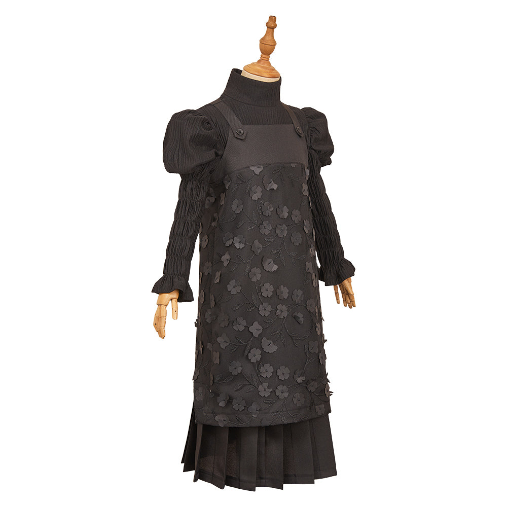 Wicked: For Good Child Elphaba Kids Black Dress Halloween Carnival Cosplay Costume