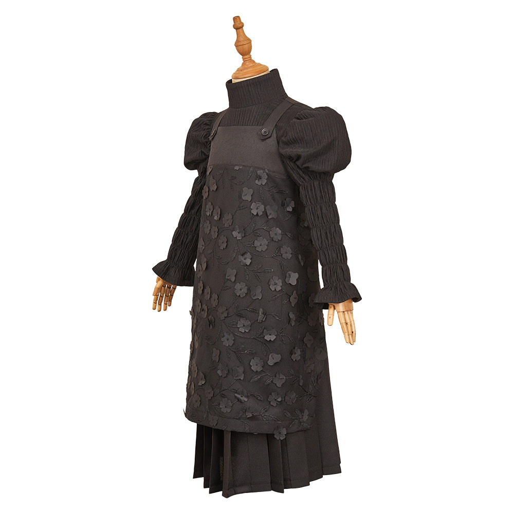 Wicked: For Good Child Elphaba Kids Black Dress Halloween Carnival Cosplay Costume