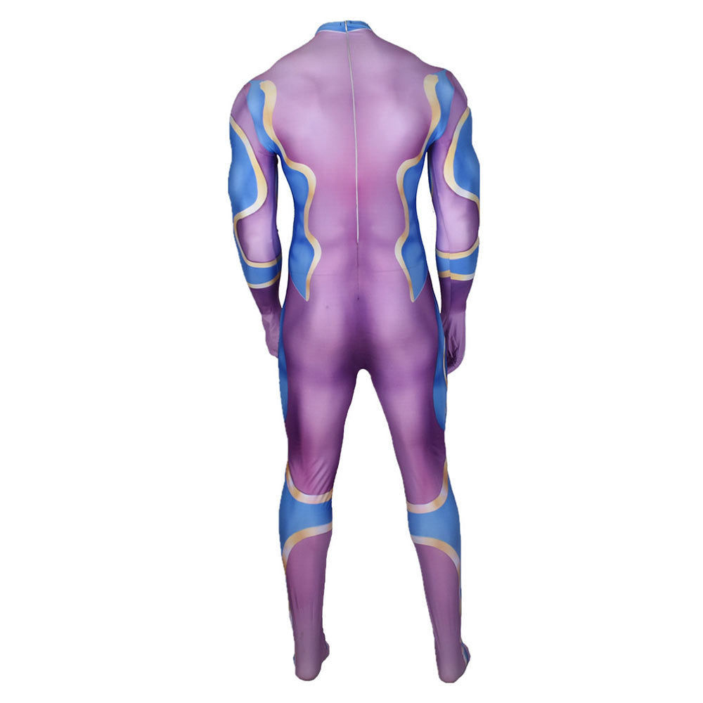 JoJo's Bizarre Adventure Star Platinum Men Purple Jumpsuit Outfits Halloween Carnival Cosplay Costume