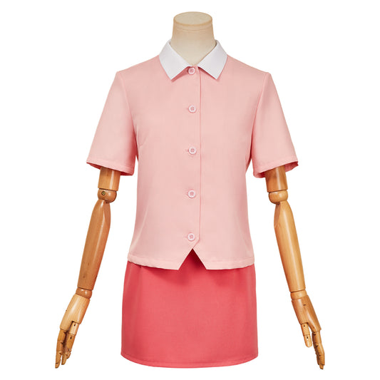 City The Animation Ayumu Niikura Pink Shirt Skirt Set Halloween Carnival Party Cosplay Costume