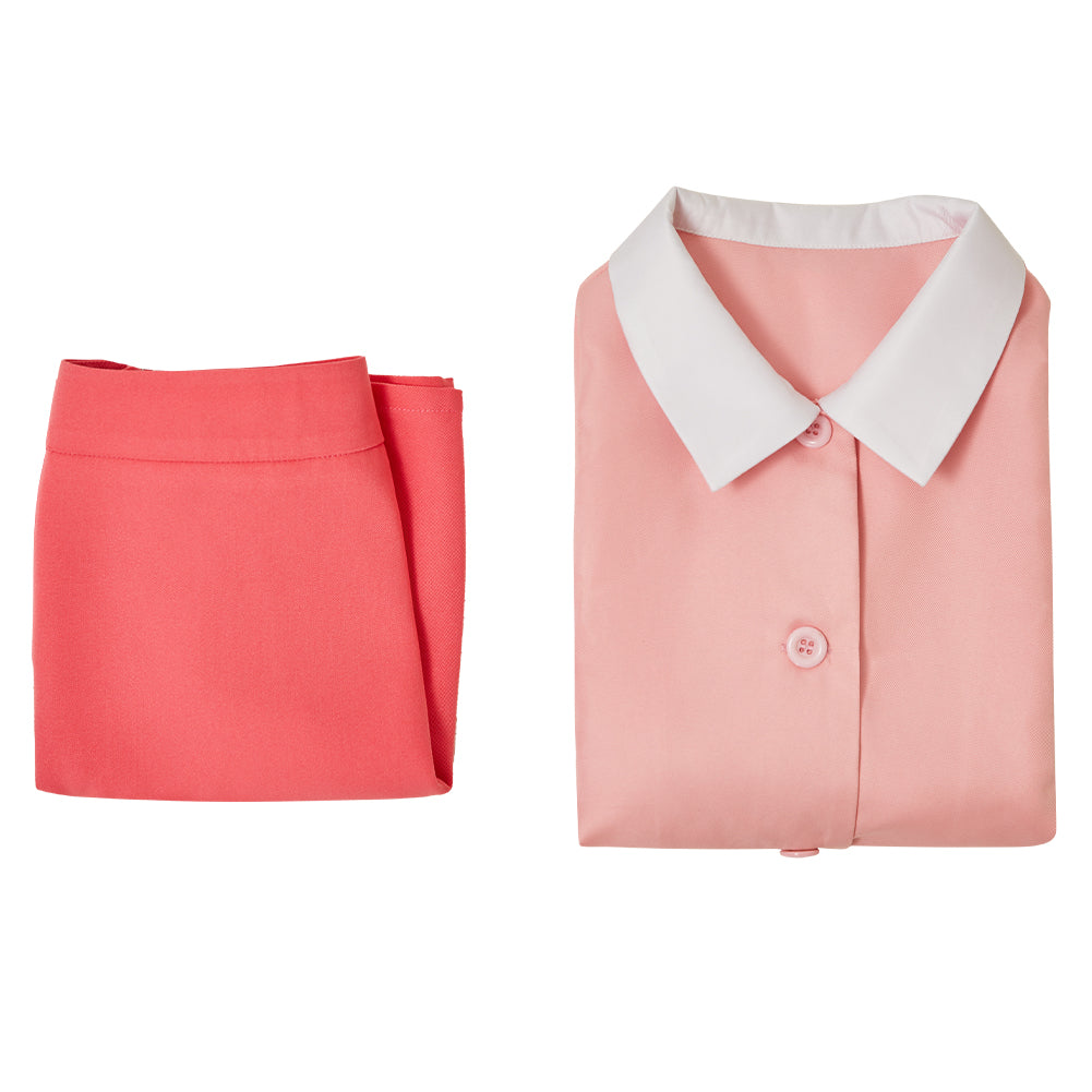 City The Animation Ayumu Niikura Pink Shirt Skirt Set Halloween Carnival Party Cosplay Costume