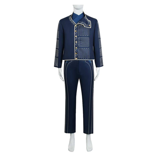 Wicked (2025) Fiyero Men Blue Uniform Outfits Halloween Carnival Cosplay Costume