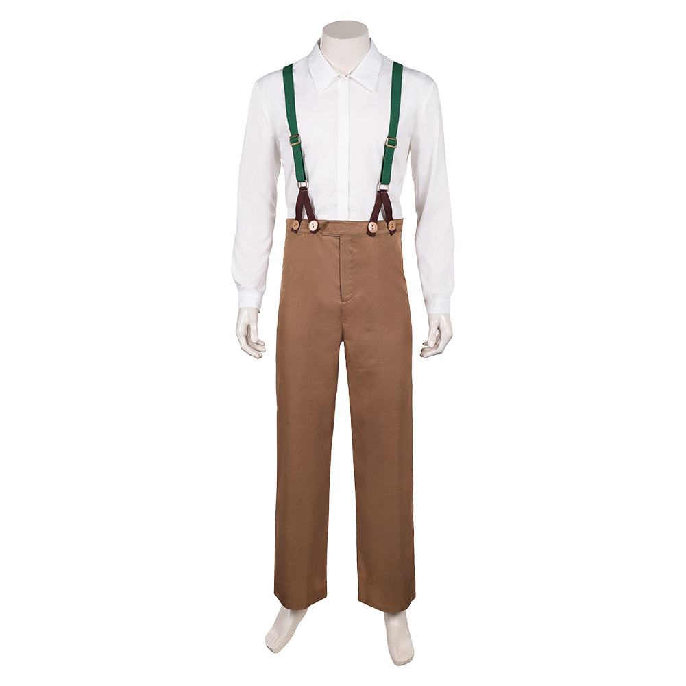 When the Wind Blows Jim Bloggs Men Overalls Halloween Carnival Party Cosplay Costume
