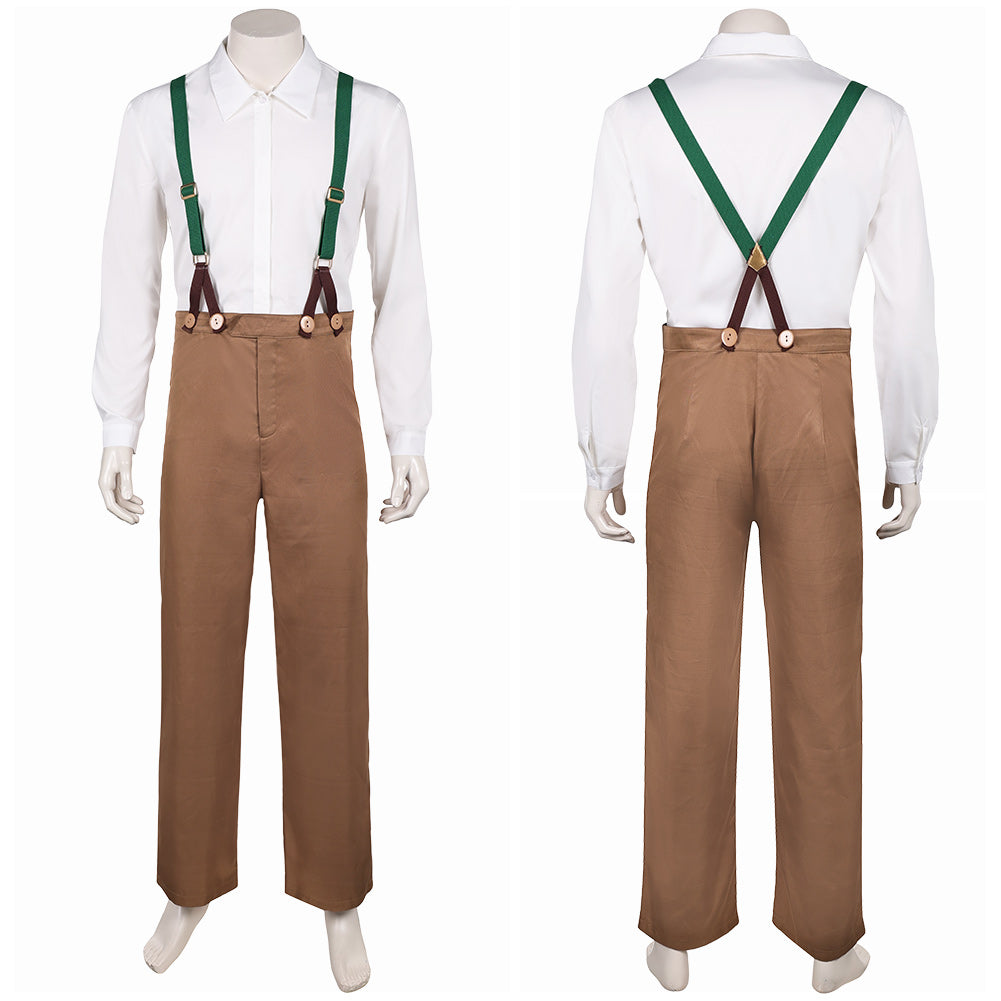 When the Wind Blows Jim Bloggs Men Overalls Halloween Carnival Party Cosplay Costume