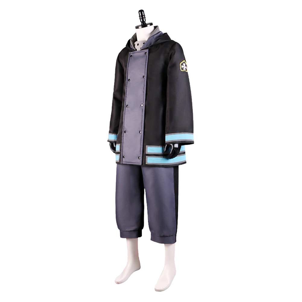 Fire Force Season 2 Shinra Kusakabe Uniform Outfits Halloween Carnival Cosplay Costume