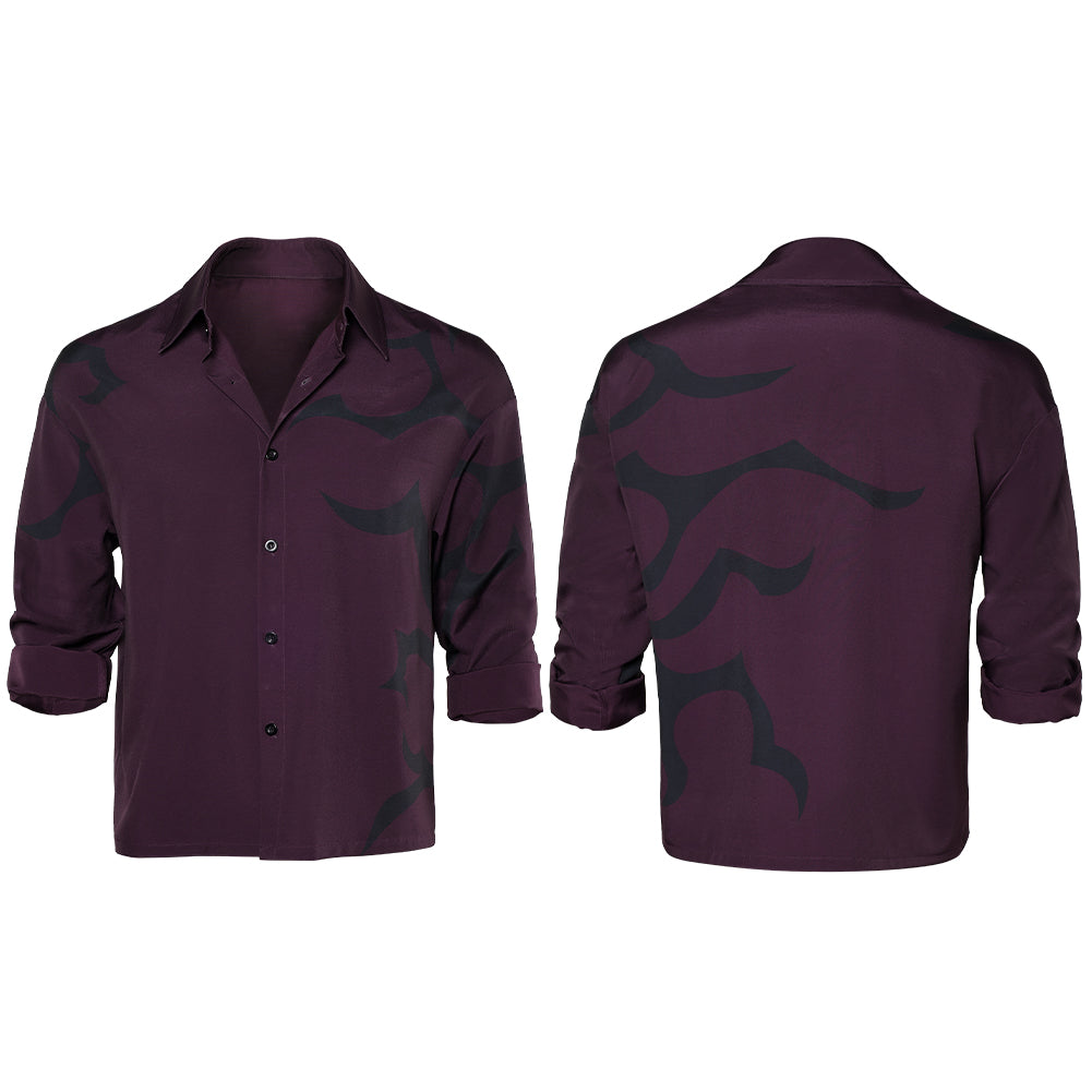 Kpop Demon Hunters Jinu Demonic Pattern Shirt Halloween Carnival Party Cosplay Costume